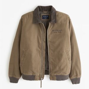 Abercrombie & Fitch Workwear Graphic Bomber Truckers Jacket New York City